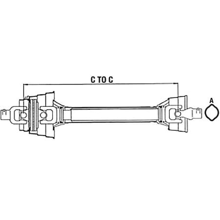 Aftermarket Complete Constant Velocity Shaft fits New Idea Round Baler w/ CV 483, 484 DRF30-0017